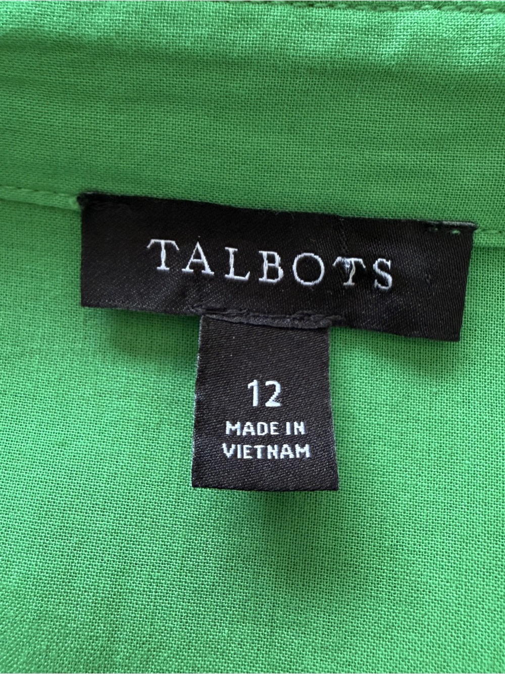Talbots Eyelet Puff Sleeve Poplin Shirtdress 12 - Picture 9 of 10